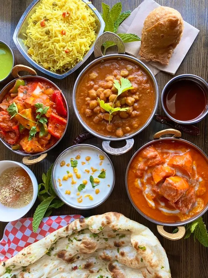 Traditional East Indian dishes at Clay Oven Kenaston Winnipeg