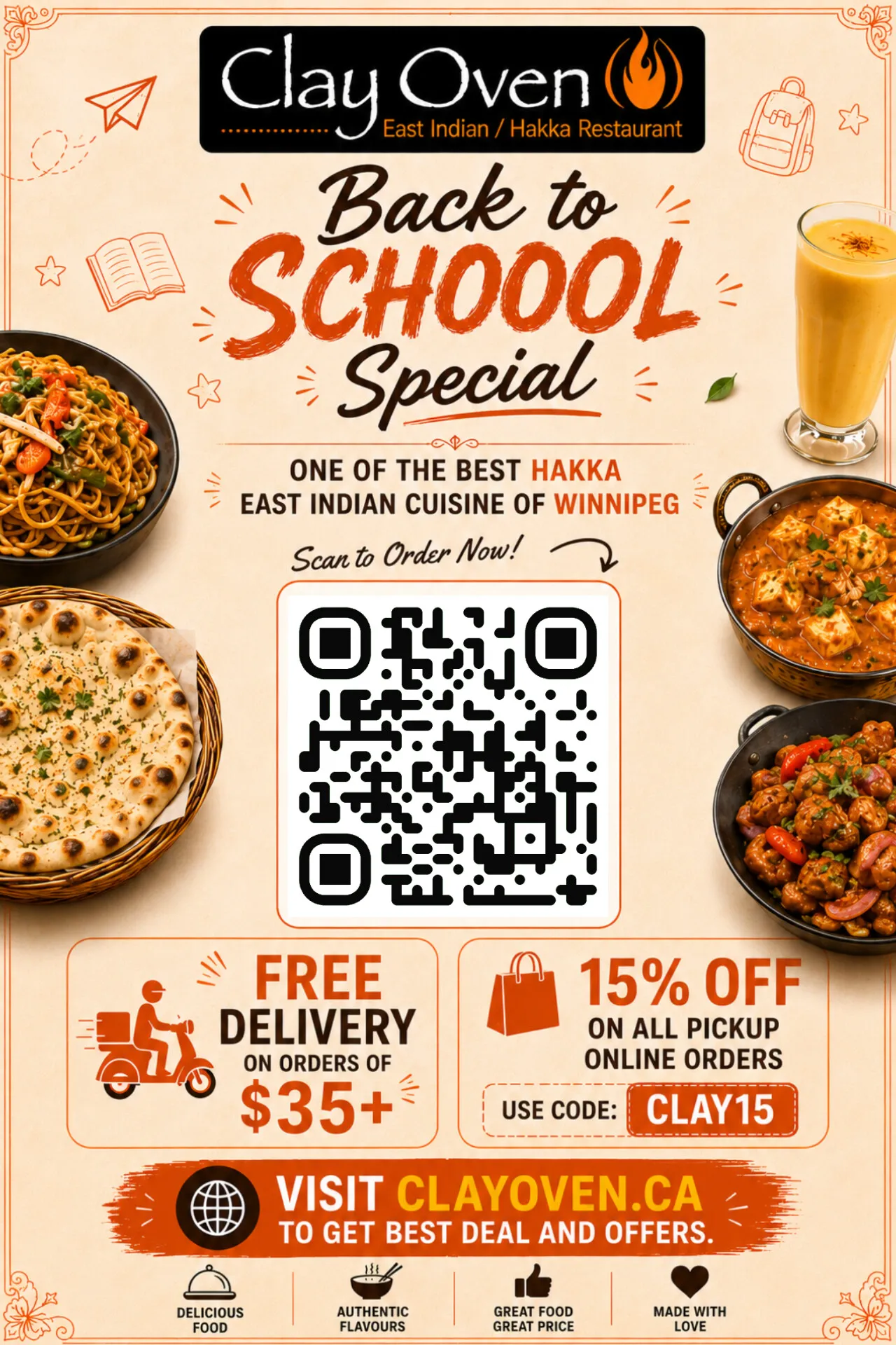 Clay Oven Winnipeg special offer – authentic East Indian dining at Kenaston Winnipeg & Downtown